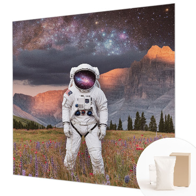 Papel mural con patrón decorativo con diseño de paisaje cósmico