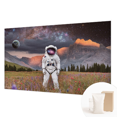 Papel mural con patrón decorativo con diseño de paisaje cósmico