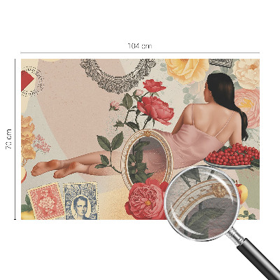 Mural de pared con estampado hermoso con un diseño de elegancia floral