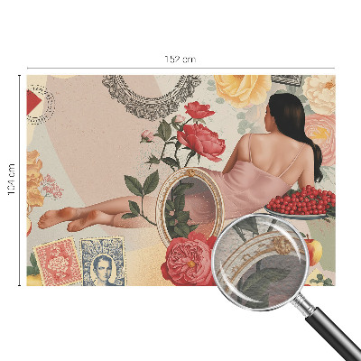 Mural de pared con estampado hermoso con un diseño de elegancia floral