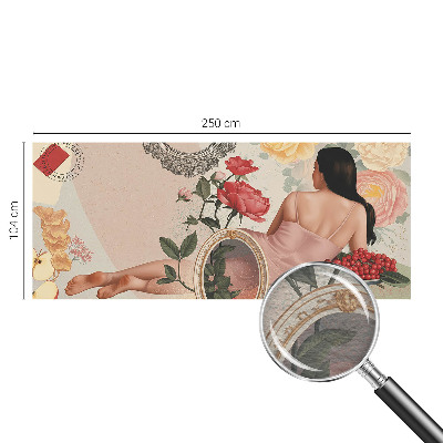 Mural de pared con estampado hermoso con un diseño de elegancia floral