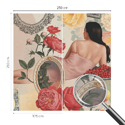 Mural de pared con estampado hermoso con un diseño de elegancia floral