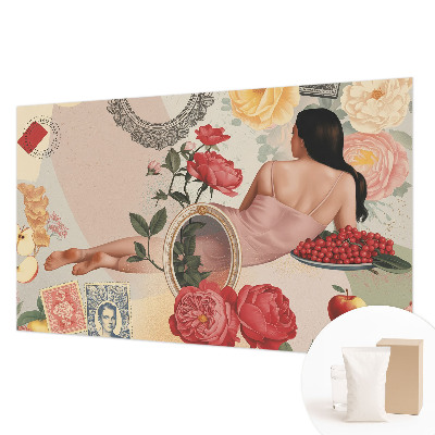 Mural de pared con estampado hermoso con un diseño de elegancia floral