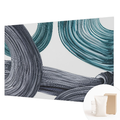 Papel mural con patrón decorativo con diseño de líneas fluidas