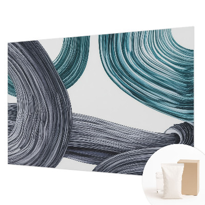 Papel mural con patrón decorativo con diseño de líneas fluidas