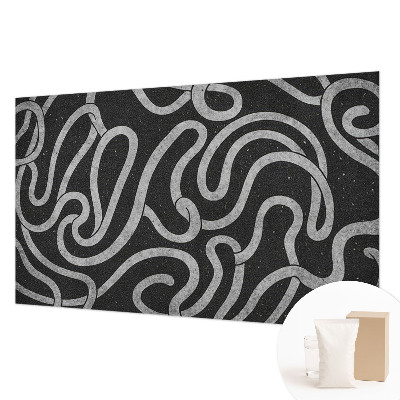 Mural de pared con estampado hermoso con formas retorcidas