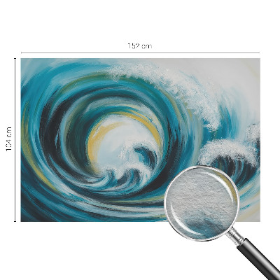 Papel mural texturado decorativo con diseño de ola del mar