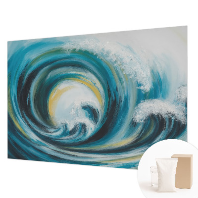 Papel mural texturado decorativo con diseño de ola del mar