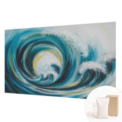 Papel mural texturado decorativo con diseño de ola del mar