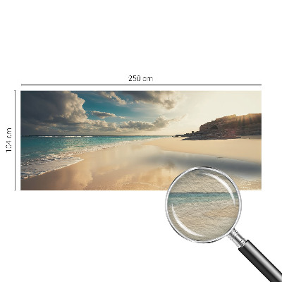Fotomural decorativo para cabecero de cama con diseño de costa soleada para cabecero