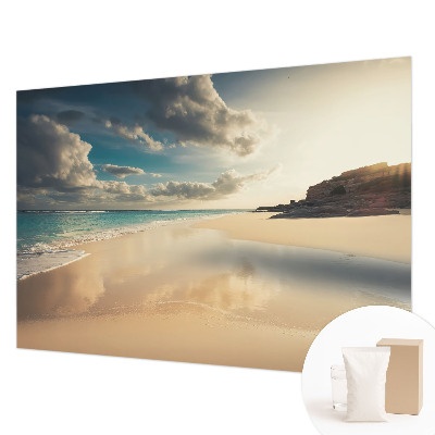 Fotomural decorativo para cabecero de cama con diseño de costa soleada para cabecero