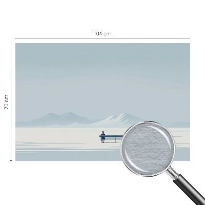 Mural de pared con estampado hermoso con un paisaje minimalista