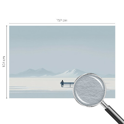 Mural de pared con estampado hermoso con un paisaje minimalista