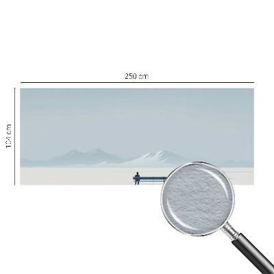 Mural de pared con estampado hermoso con un paisaje minimalista