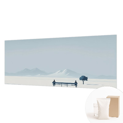 Mural de pared con estampado hermoso con un paisaje minimalista