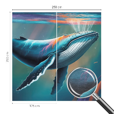 Mural decorativo con motivo de gigante marino