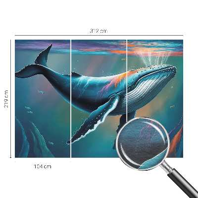 Mural decorativo con motivo de gigante marino