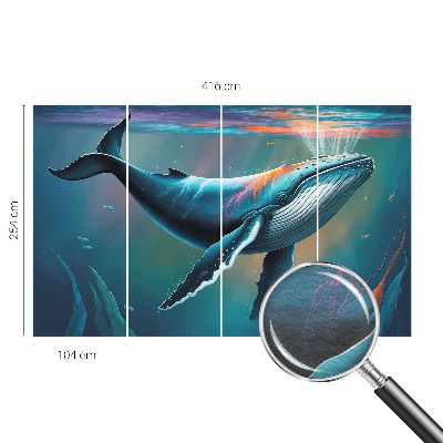 Mural decorativo con motivo de gigante marino