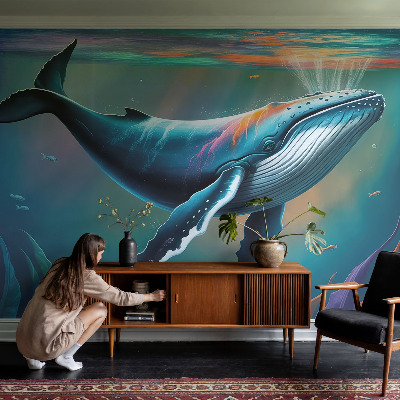 Mural decorativo con motivo de gigante marino