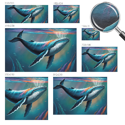 Mural decorativo con motivo de gigante marino