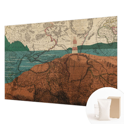 Fotomural decorativo para cabecero de cama con un mapa histórico