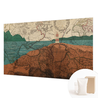 Fotomural decorativo para cabecero de cama con un mapa histórico