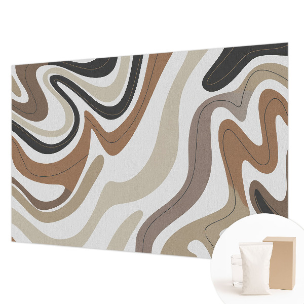 Papel mural con patrón decorativo con ondas armoniosas