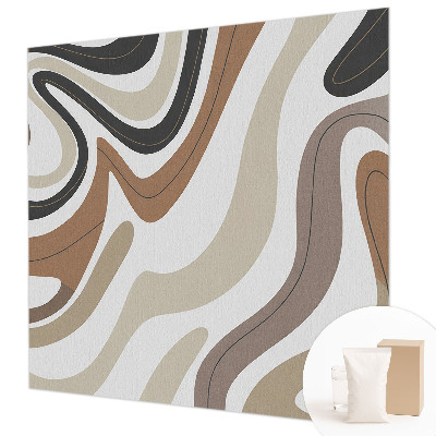 Papel mural con patrón decorativo con ondas armoniosas