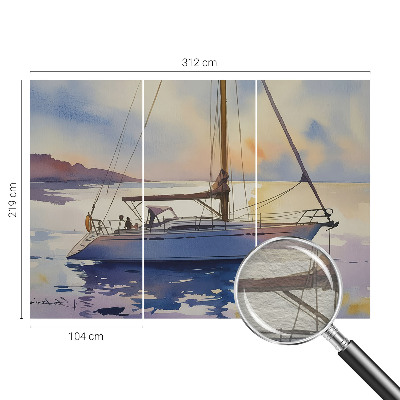 Papel mural texturado decorativo con diseño «Velero Oeste»