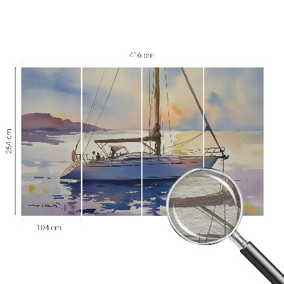 Papel mural texturado decorativo con diseño «Velero Oeste»
