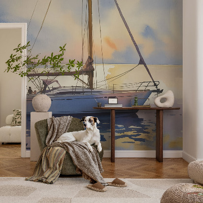 Papel mural texturado decorativo con diseño «Velero Oeste»