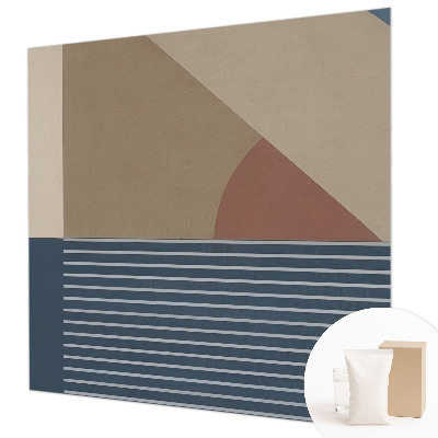 Mural de pared con estampado hermoso con una geometría armoniosa