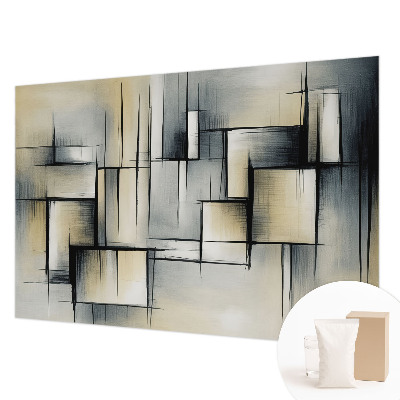 Papel mural texturado decorativo con motivo de geometría abstracta