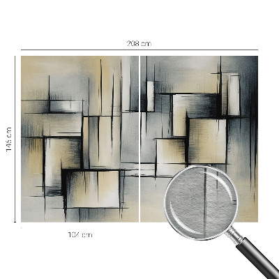 Papel mural texturado decorativo con motivo de geometría abstracta