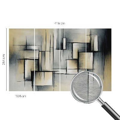 Papel mural texturado decorativo con motivo de geometría abstracta