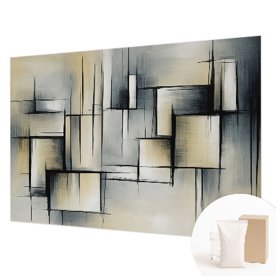 Papel mural texturado decorativo con motivo de geometría abstracta