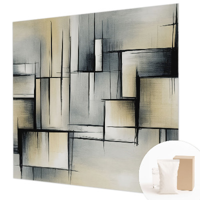Papel mural texturado decorativo con motivo de geometría abstracta