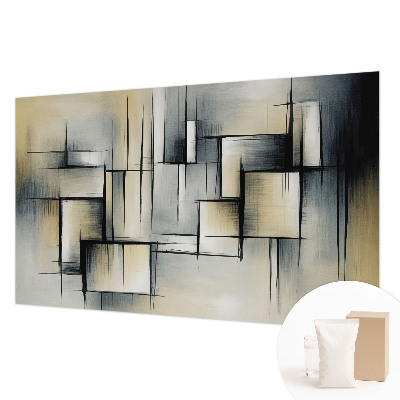 Papel mural texturado decorativo con motivo de geometría abstracta