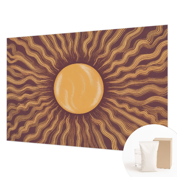 Mural decorativo con diseño de rayos del sol