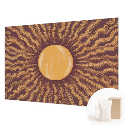 Mural decorativo con diseño de rayos del sol