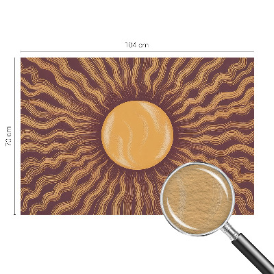 Mural decorativo con diseño de rayos del sol