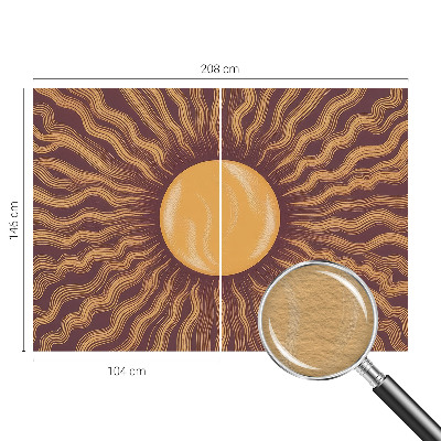 Mural decorativo con diseño de rayos del sol