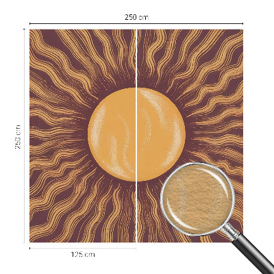 Mural decorativo con diseño de rayos del sol