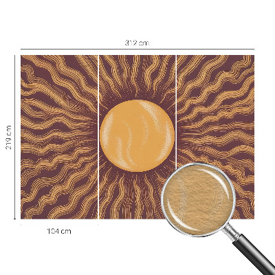 Mural decorativo con diseño de rayos del sol