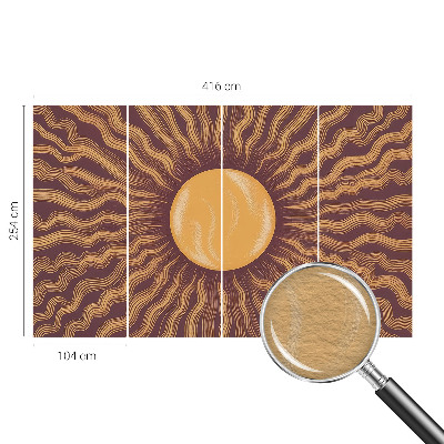 Mural decorativo con diseño de rayos del sol