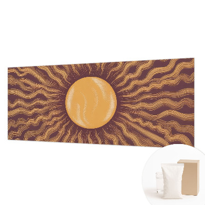Mural decorativo con diseño de rayos del sol
