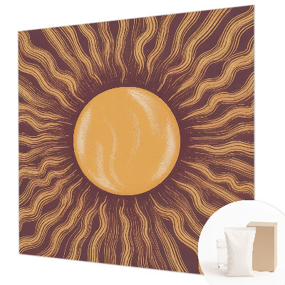 Mural decorativo con diseño de rayos del sol