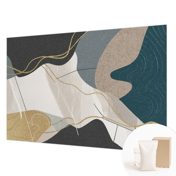 Mural de pared con estampado hermoso con formas abstractas