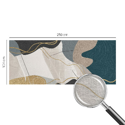 Mural de pared con estampado hermoso con formas abstractas