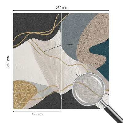 Mural de pared con estampado hermoso con formas abstractas